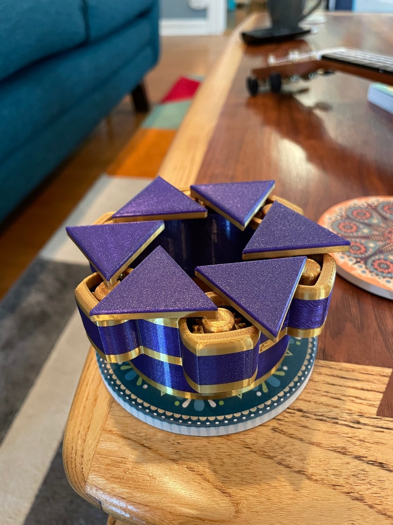 Purple and Gold Triangle-Top